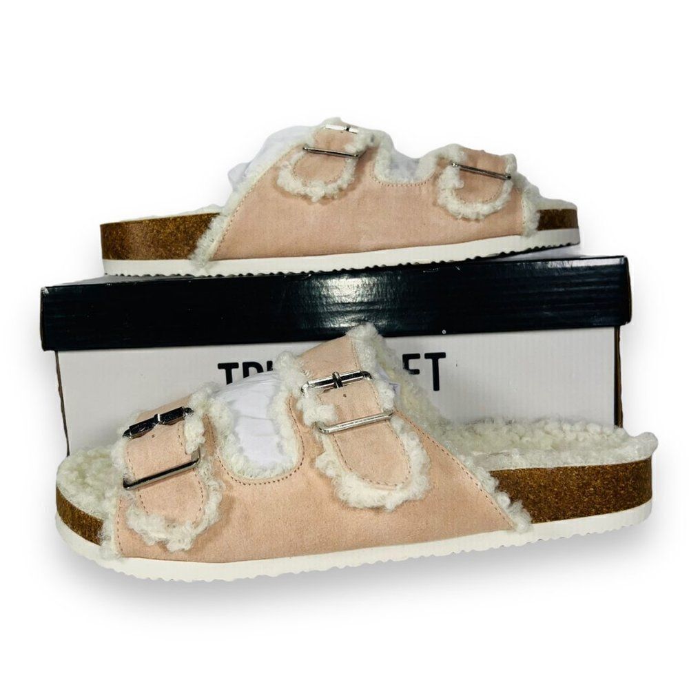 True Craft Xtra Slip-on Sandals‎ Blush Pink / Sherpa WP00619W Women's 10